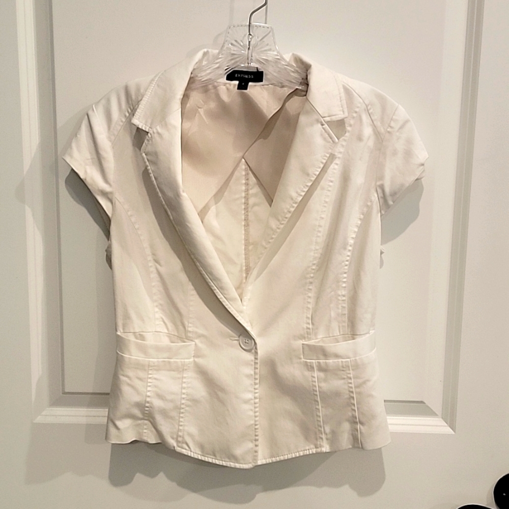 Express Petal sleeve Vest/ Blazer/ Jacket size 4 white